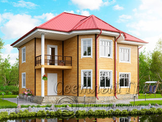Каркасный дом из сухой доски Егорьевск, площадь 140 м2